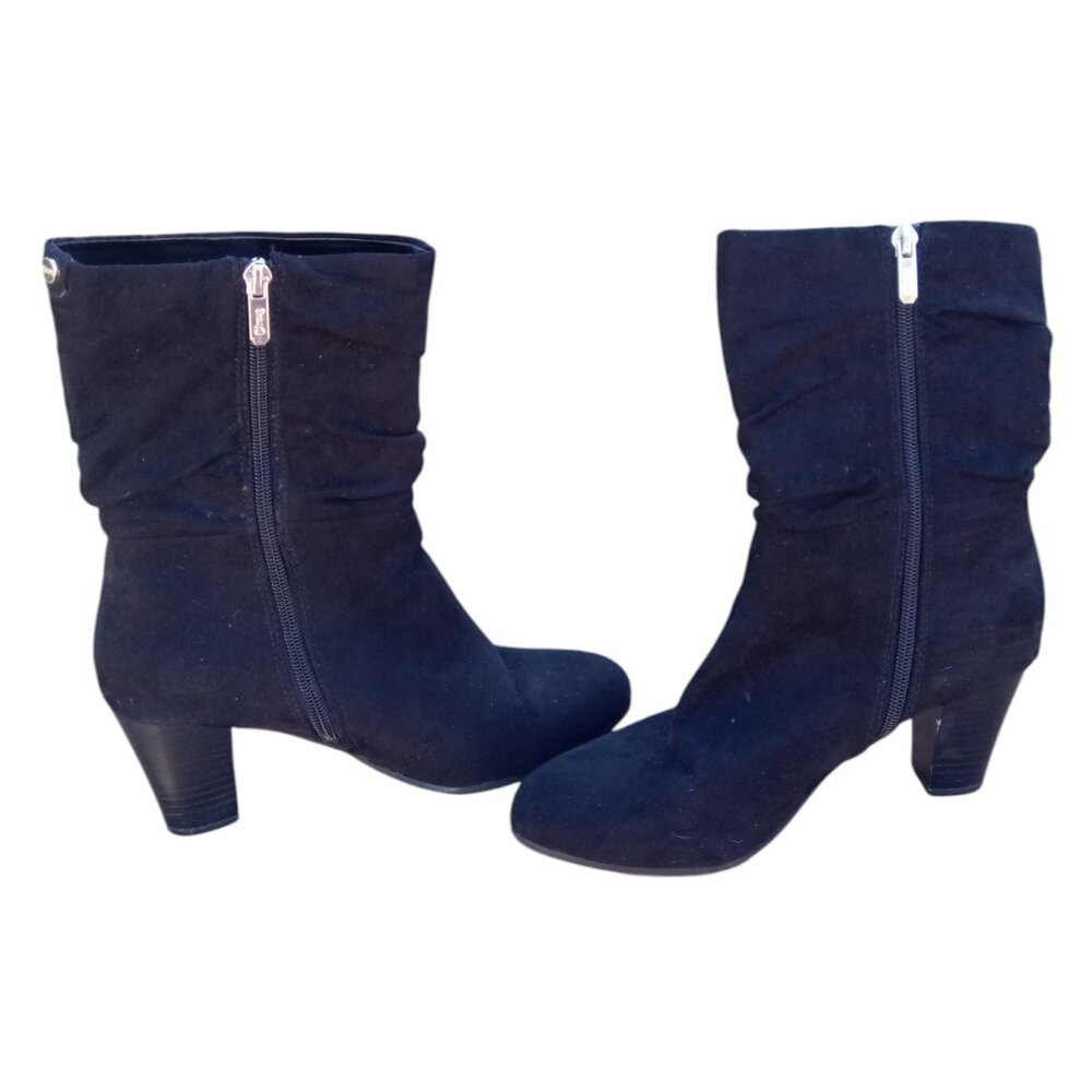 Sam Edelman black faux suede boots sz 8 1/2 - Picture 7 of 14